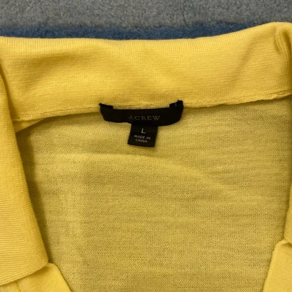 Yellow Merino Wool collared loose fit sweater. - Picture 3 of 4